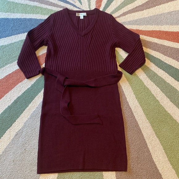 Holiday Party! Amour Vert Wool Sweater Dress - Picture 2 of 5